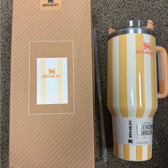 Stanley Other - Stanley Flowstate Tumbler 2.0 40 ounce in Classic Yellow Stripes